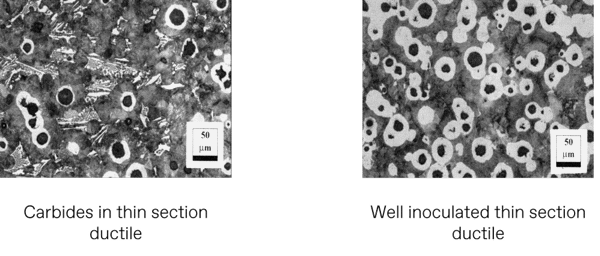 Microscope observation of section ductile