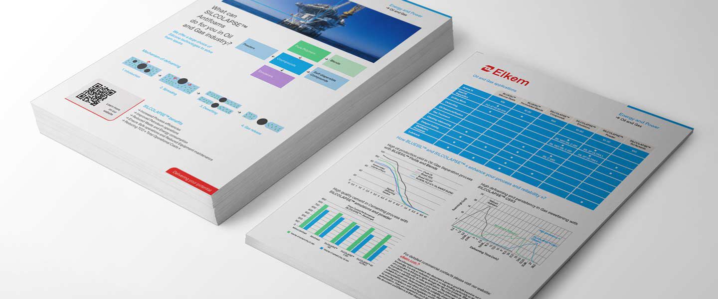 brochure of the silicolapse benefis in oil and gaz industry with antifoam