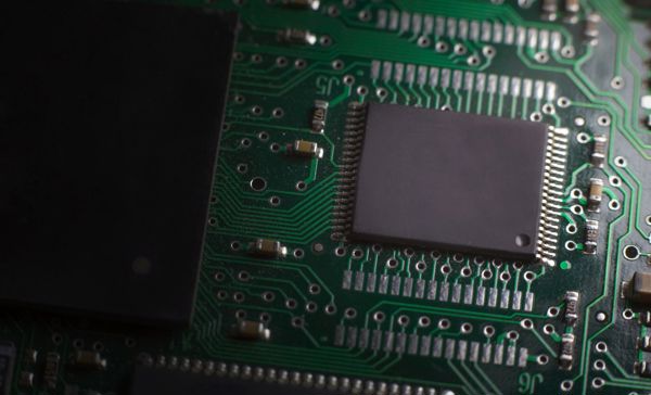 Close up photo of circuit board